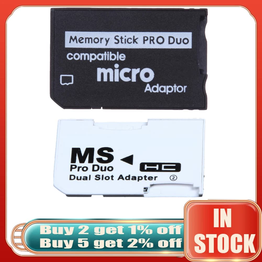 Supporto alloet adattatore per scheda di memoria adattatore da Micro SD a Memory Stick per PSP Micro SD 1MB-128GB Memory Stick Pro Duo