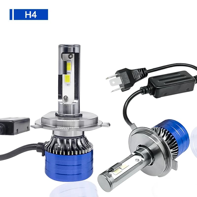 1Pair H4 Auto HA CONDOTTO LA Lampadina Del Faro Anteriore Della Lampada Della Nebbia 30000LM 1200W h4 Auto Faro 6000K 12V Luci Bianche Efficiente Dissipazione del Calore