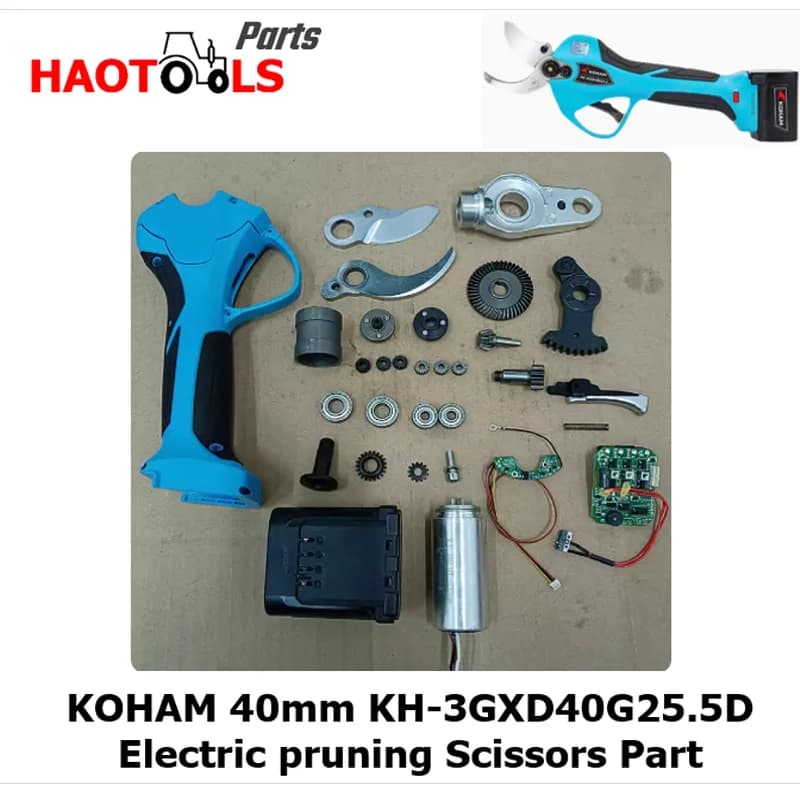 Parts for KOHAM 40mm Electric Pruning Scissors KH-3GXD40G25.5D, Accessories, Blade, Battery, Charger, Board, Case, Motor