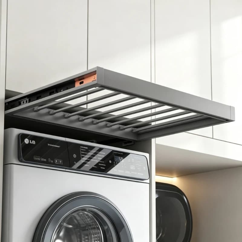 Pull Out Clothes Drying Rack Retractable Above Washing Machine Clothes Hanger Hidden Storage Drying Racks Balcony Laundry Rack