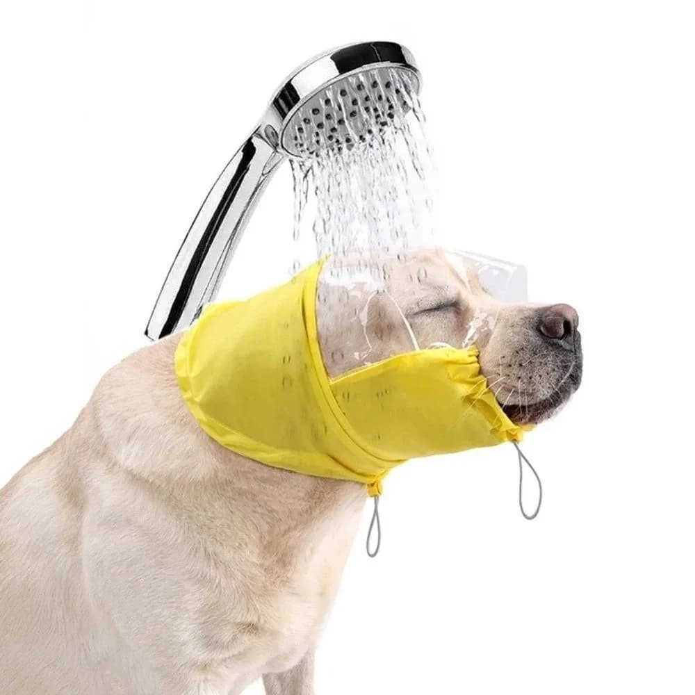 Waterproof Hat for Dogs with Ear Protection, Shower Head Anti-noise, Adjustable Eyelets Resistant to Rain for Domestic Animals