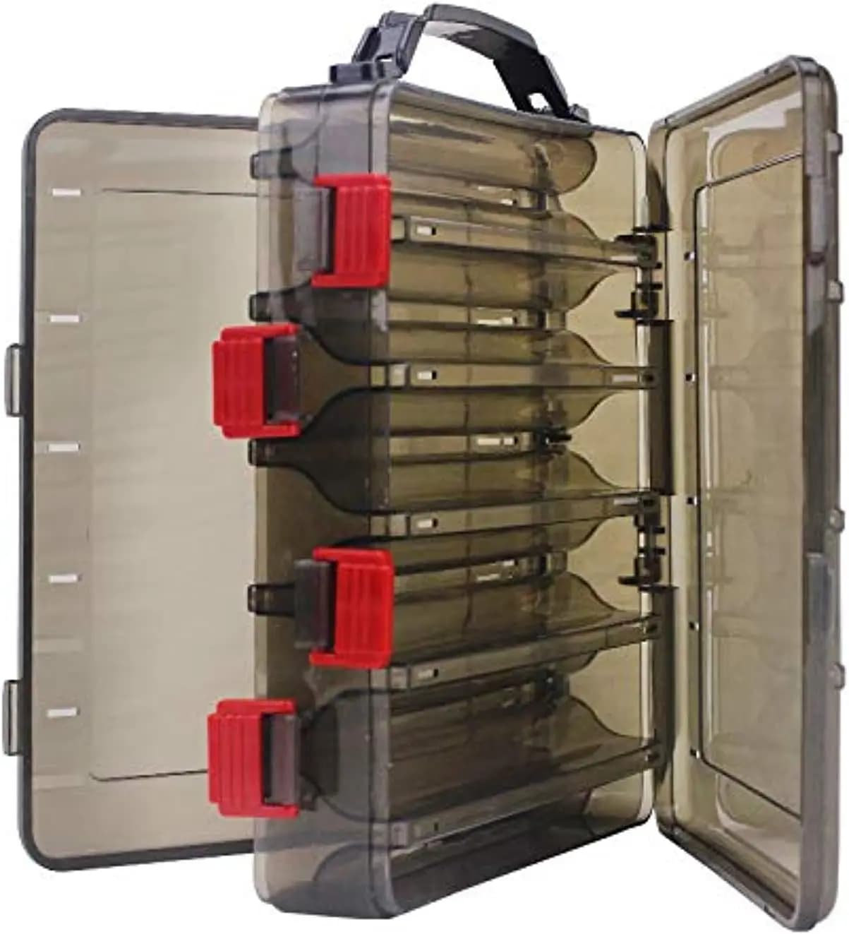 Contenitori per Attrezzatura da Pesca a Doppio Lato con 10 Scomparti, Scatole Organizzative Impermeabili per Pesca a Lancio e Pesca a Mosca