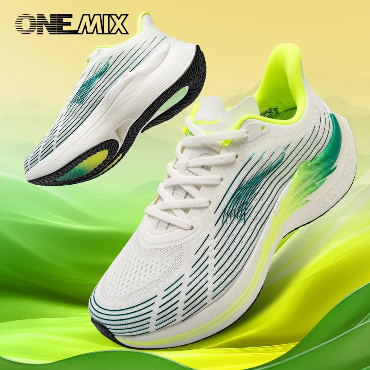 Onemix Nuove scarpe da corsa per maratona da donna per uomo Sneakers leggere e traspiranti Scarpe da ginnastica stringate comode leggere e morbide