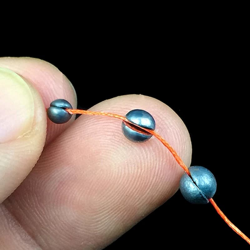 Piombini da pesca al piombo Ciondolo aperto con scatola di immagazzinaggio 0,2 g 0,3 g 0,4 g 0,6 g 0,8 g per la lancio e la pesca in acque profonde