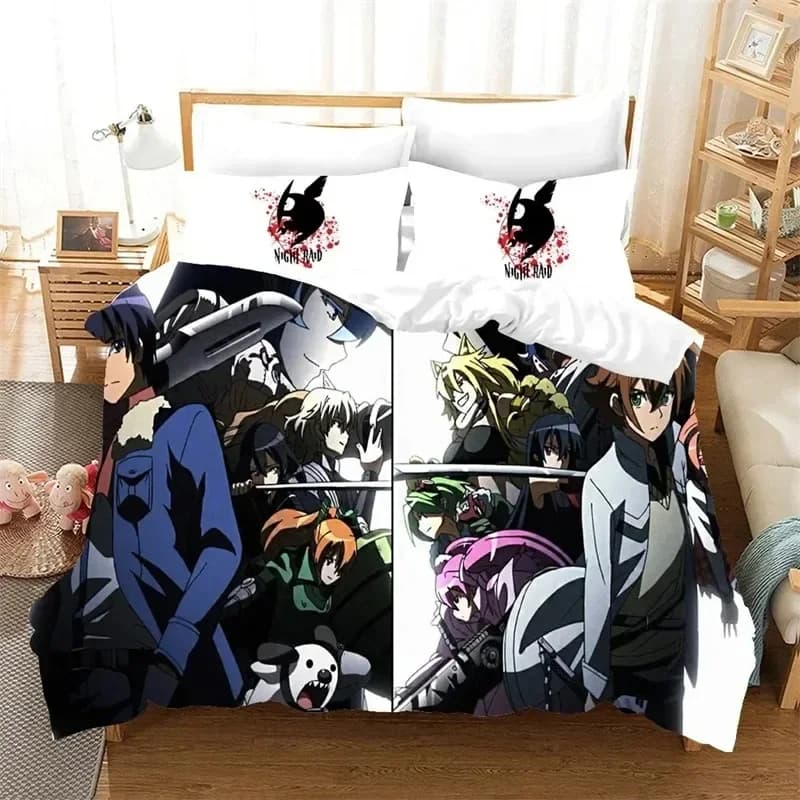 Anime Akame ga KILL Comfortable Duvet Quilt Cover Pillowcase Bedding Set Children Bedroom Decoration Home Textile