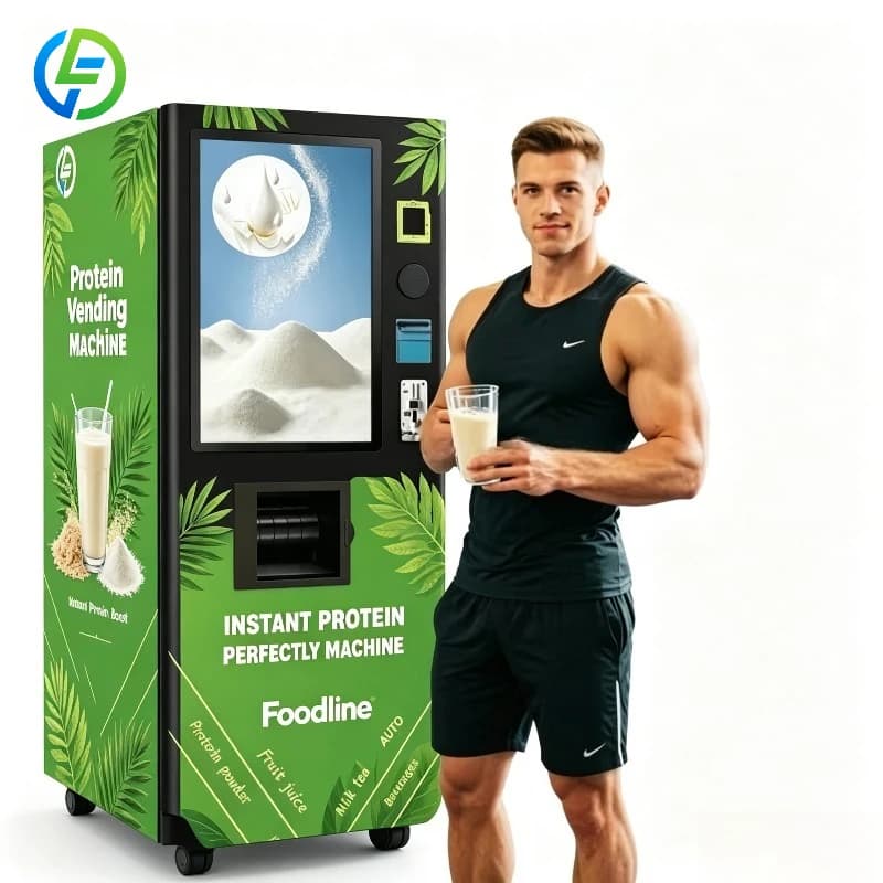 Customized Touch Screen Gym Fitness Powder Automatic Vending Machine Smart Protein Shake Dispenser Integrated Payment System SDK