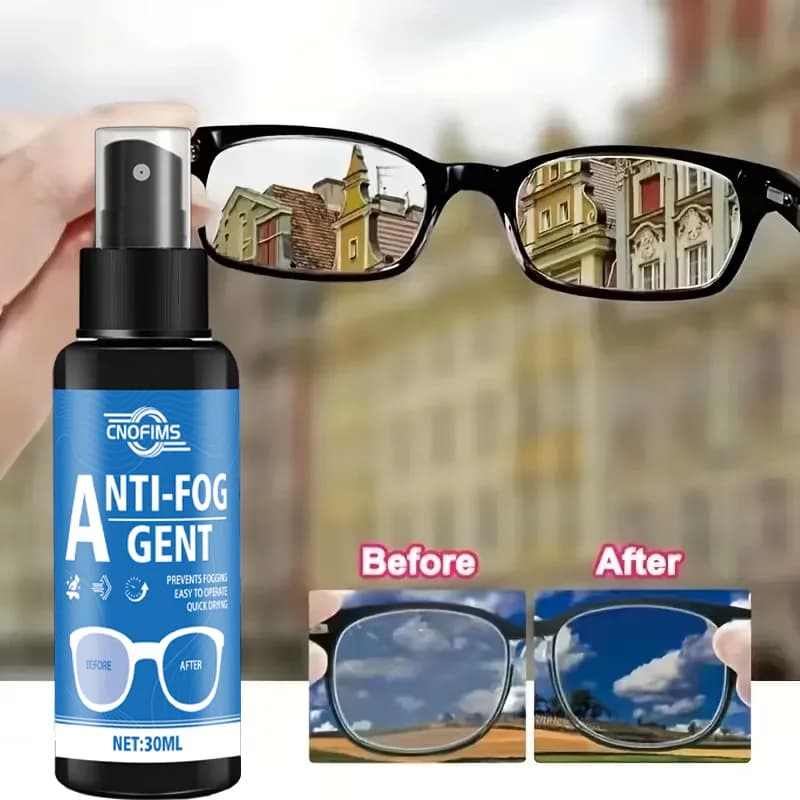 NEW Nano Anti-fog Spray: Simple Ugello, for Glasses/Masks from Swimming/Sci, Long-Term Anti-fog, Clear Vision, High Performance