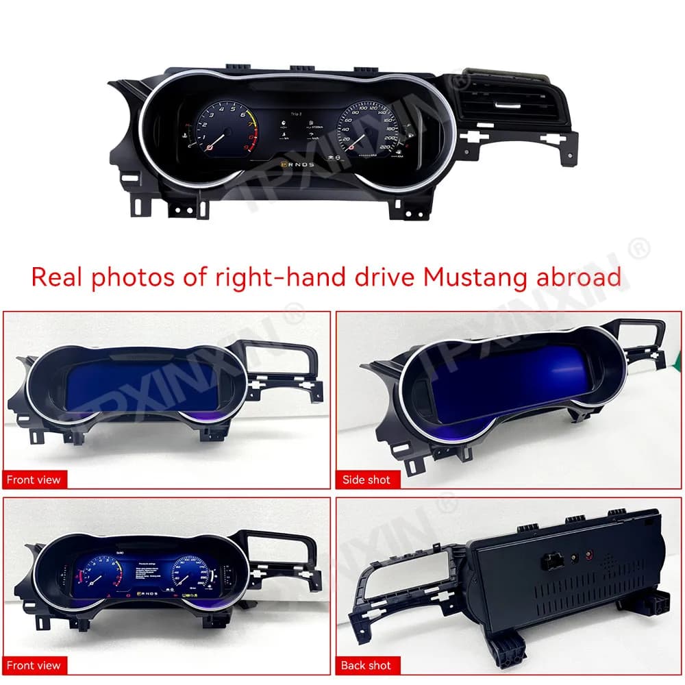 Car Dashboard LCD Digital Cluster For Ford Mustang 2015-2022 RHD Carplay Navigation Speedometer Virtual Cockpit Right Hand Drive