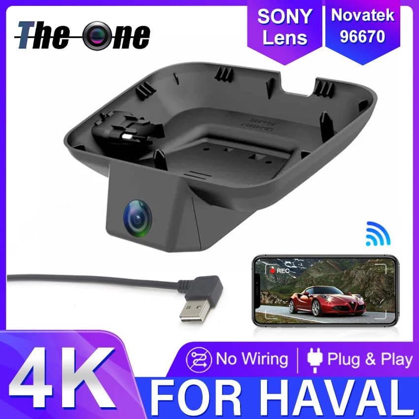 For Haval H6 PLUS JOLION 2021 2022 UHD 4K Dash Cam for Car Video Camera Recorder Plug and Play Dashcam WIFI Car Dvr registration devices