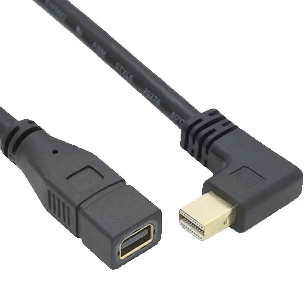 Cavo da Mini DisplayPort a DisplayPort Cavo di prolunga Mini DP a Mini DP angolato da 90 m da 0,3 m per laptop Proiettori Mac