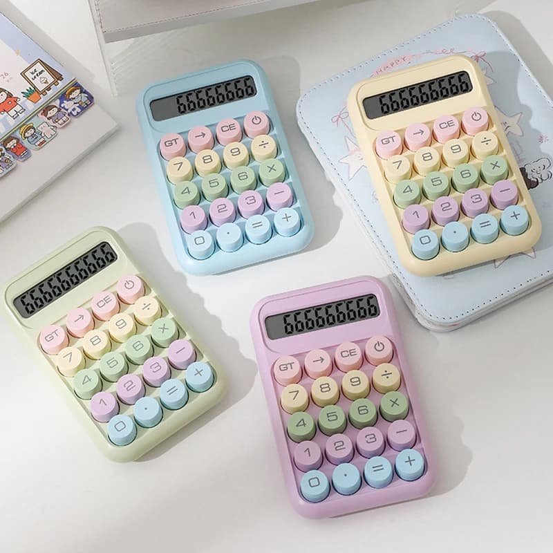 10 Calcolatrice digitale per studenti scolastici Tastiera meccanica Colore moda