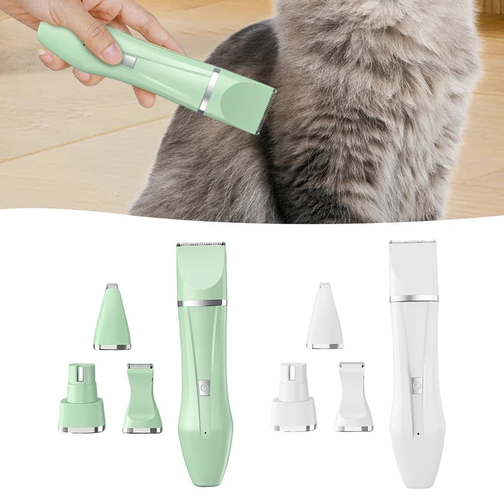 Trimmer per zampe per animali domestici multi in 1 Kit per toelettatura per cani e gatti senza fili ricaricabile Display digitale con lame allargate in acciaio inossidabile Fornitura per animali domestici