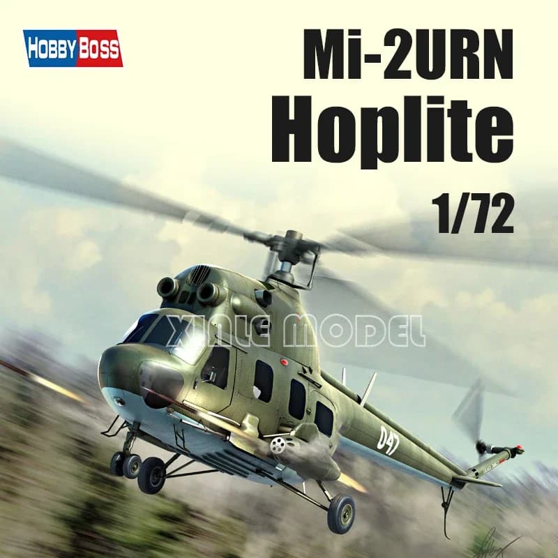 Trumpeter Kit modello di aereo assemblato in plastica 87243 Elicottero da trasporto armato russo Mi-2URN "Armor" (scuro) 1/72