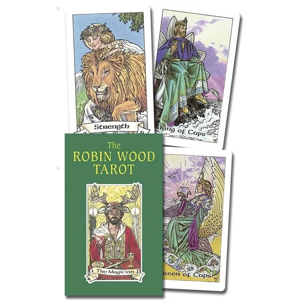 10,3 * 6 cm Il sistema di tarocchi di legno Robin 78 pezzi di carte Rider Waite