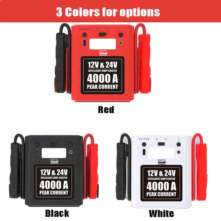 Portable 56,000mAh Car Jump Starter Power Bank Emergency Tool For 24V Truck Jump Start 12V 24V Battery Charger Booster Large LCD