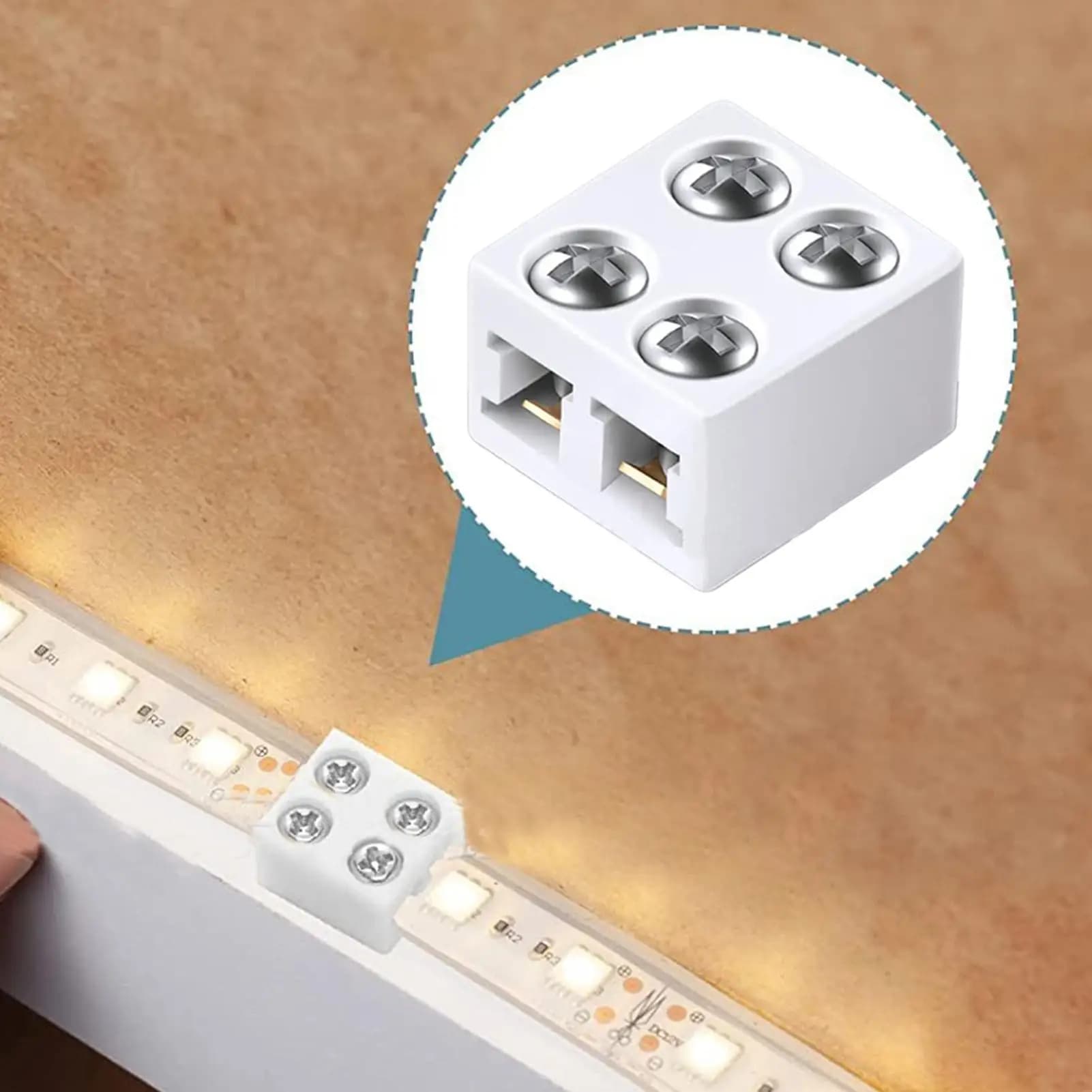 Connettori per strisce LED Connettori per strisce luminose senza saldatura da 8 mm che forniscono una connessione sicura Terminale connettore maschio o femmina