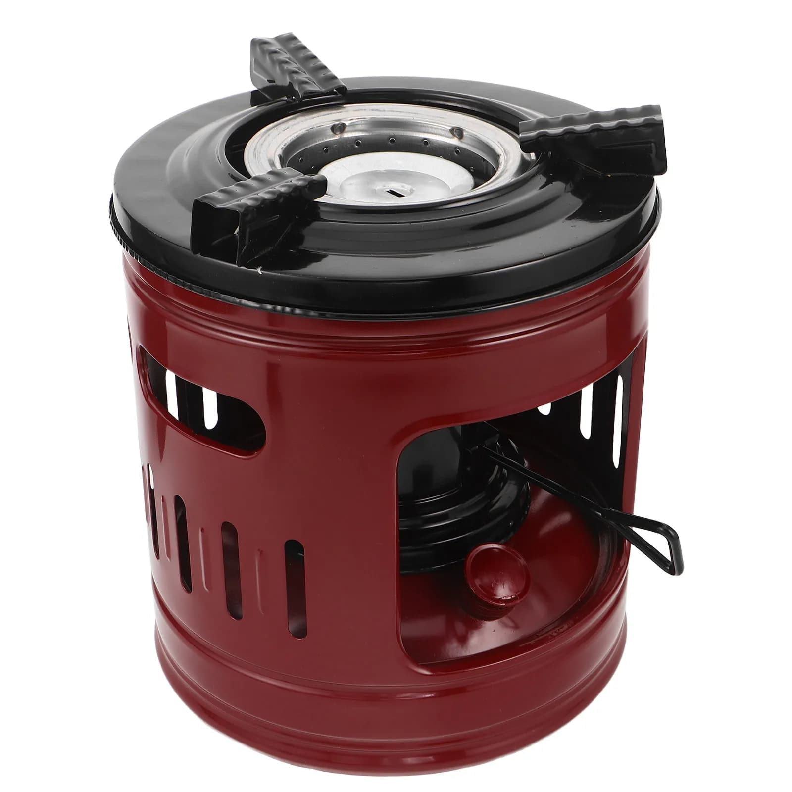Fornello da Campeggio Portatile Rosso, Mini Stufa per Cucina all'Aperto e al Chiuso, per Escursionismo, Backpacking, Viaggi, Bruciatore a Paraffina