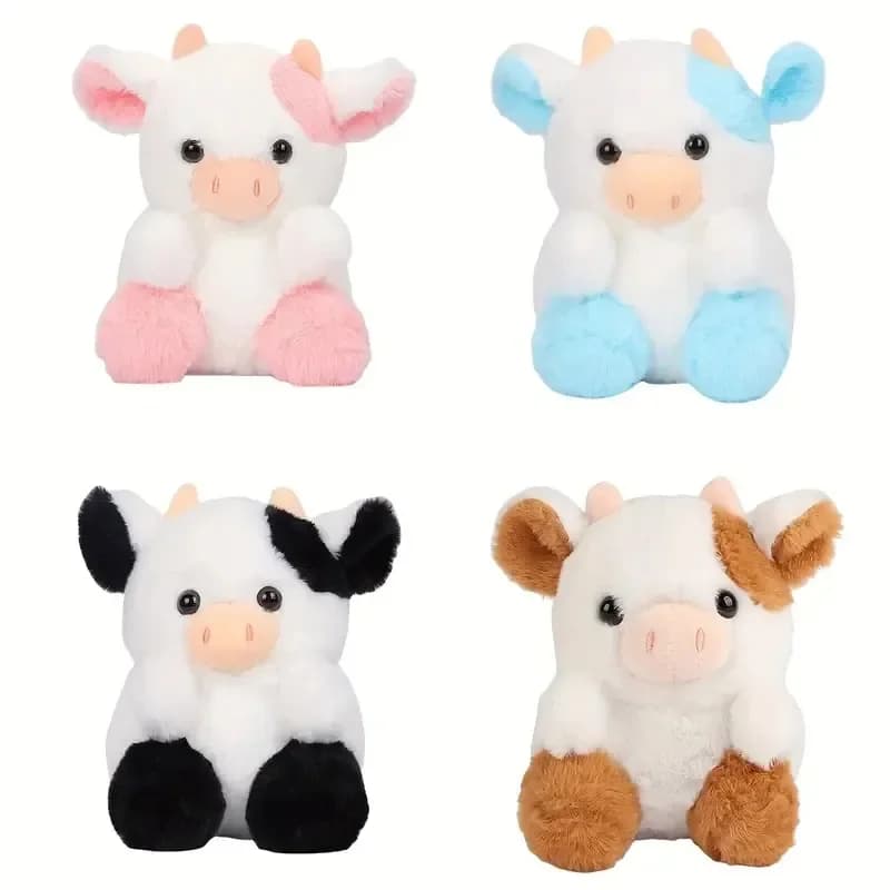 Adorabile peluche colorato di mucca da latte alla fragola da 7,87 pollici: regalo di Natale di compleanno perfetto per l'arredamento della camera dei bambini!