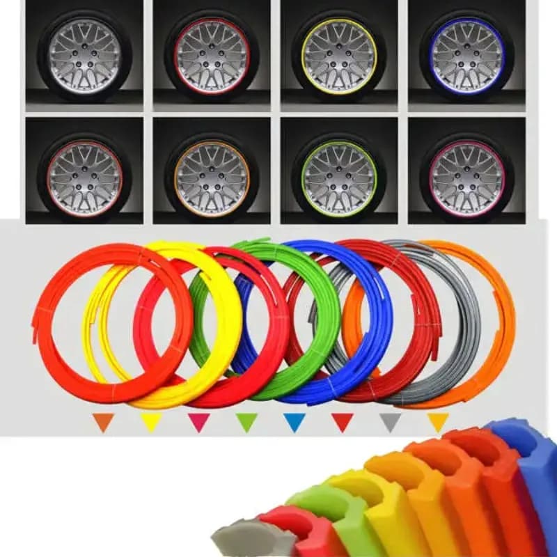 Set di 4 Protezioni Universali per Cerchioni Auto/Camion da 12"-24", Stile Elegante, in Lega, di Alta Qualità