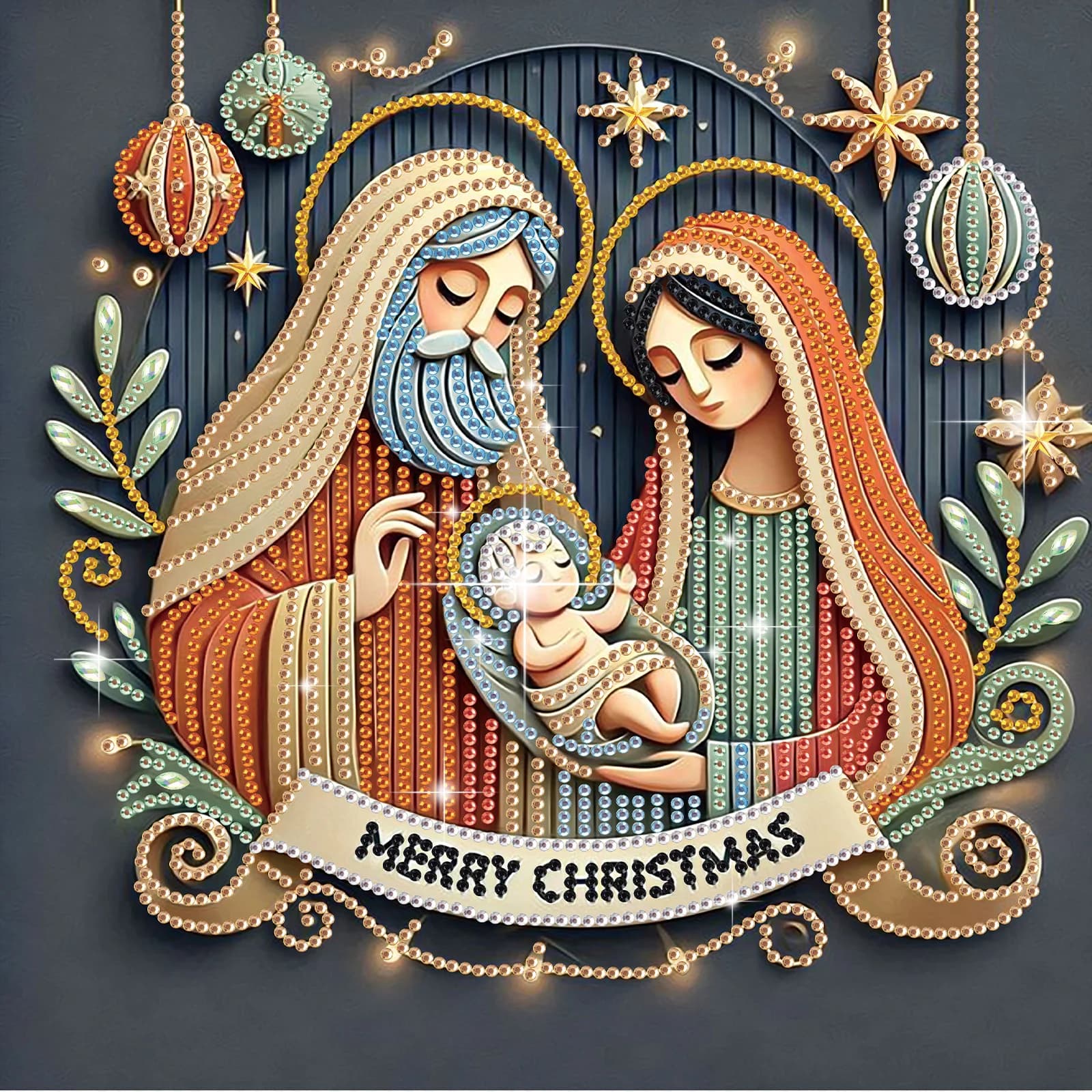 Kit di pittura artistica con diamanti a forma speciale per principianti, mosaico parziale con diamanti di Natale, creazione artigianale per decorazioni domestiche, regalo fatto a mano