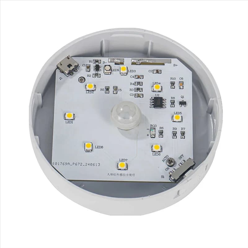 AA08-DIY Kit luce LED con rilevamento del corpo umano Luci con sensore di movimento Kit elettronico fai-da-te per area di archiviazione del guardaroba della camera da letto
