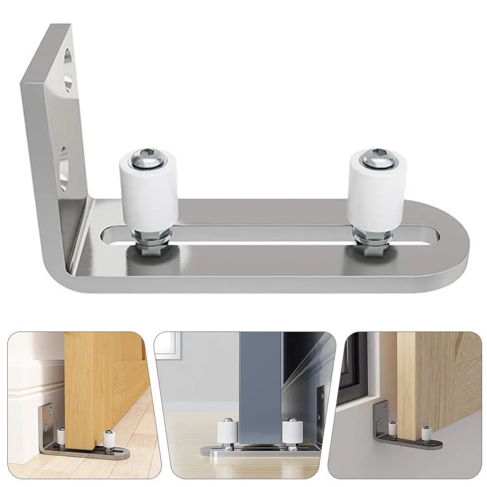 1 Pezzo Fermo Guida per Porta Scorrevole e a Battente, Resistente, Regolabile, per Porte da Fienile, Previene il Sbalzo, Ferramenta Affidabile