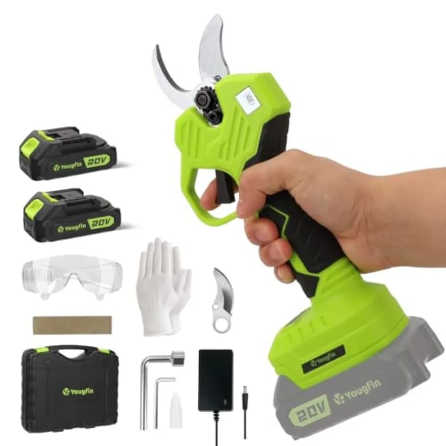 Battery Power Scissors with 4 Adjustable Cutting Diameters, LED Display and Counter, Wireless Electric Cemeteries
