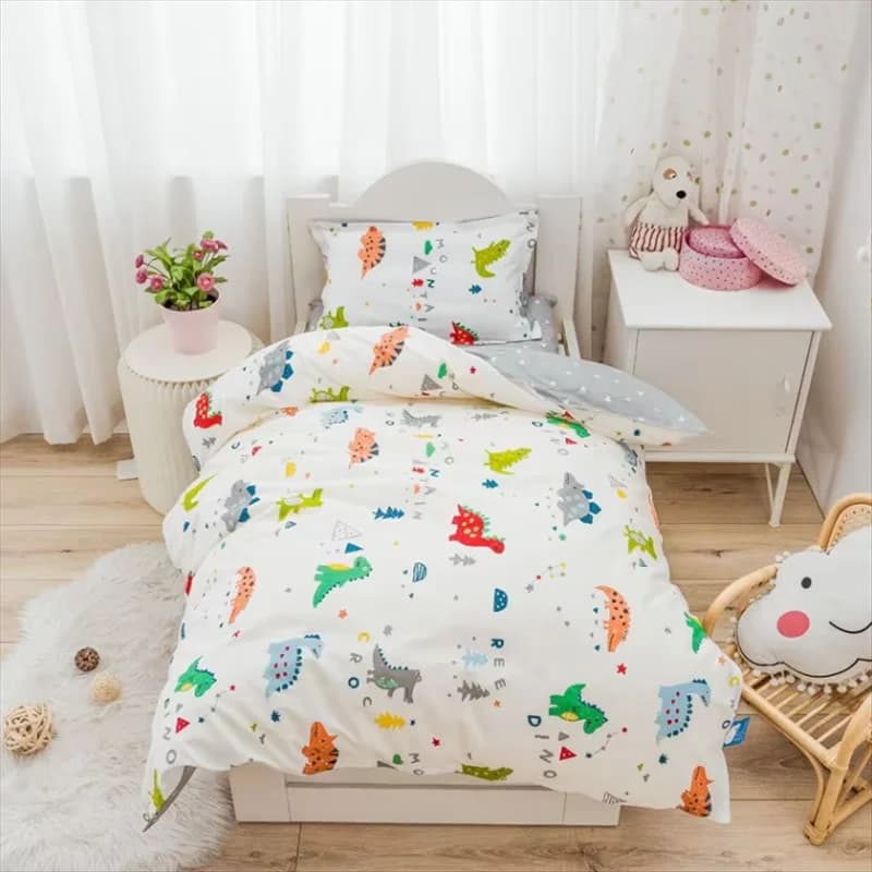 Cartoon Print Pattern Children Bedding Set Four Seasons Universal Baby Sleeping Pillow Protect Cover Soft Comfortable Bed Sheet