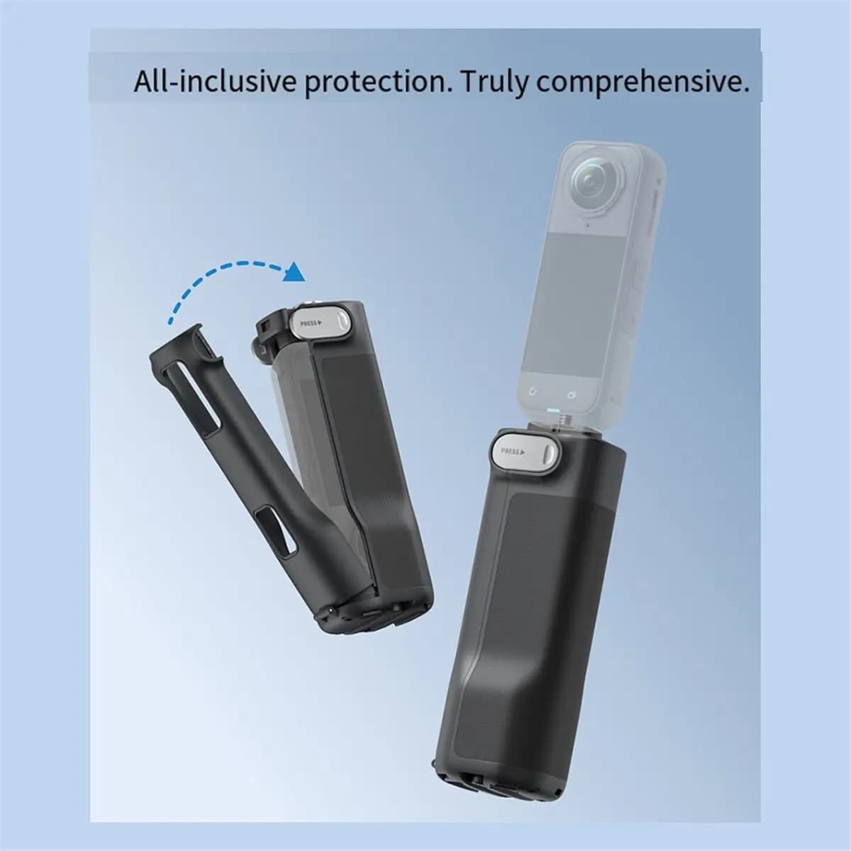 Foldable Utility Handle Palm-Sized Grip Desk Tripod Stand Support for X5 X4 Accessories Stable Holder