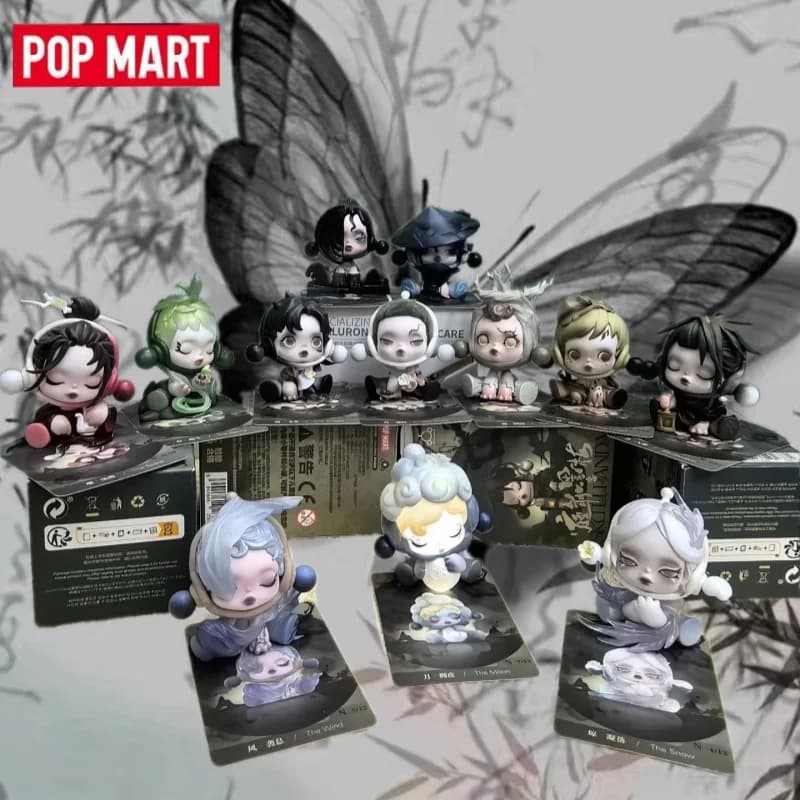 POPMART Skullpanda Serie Ink Plum Blossom Blind Box - Statuette Anime Carine Ornamenti Giocattolo Misterioso Borsa a Sorpresa da Collezione di Tendenza