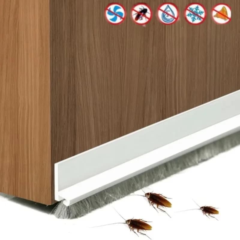 Door Sealing Strip Self-adhesive Door Bottom Gap Filling Sealing Strips Insect Proof Brush Strip Windproof Soundproof Door Tape