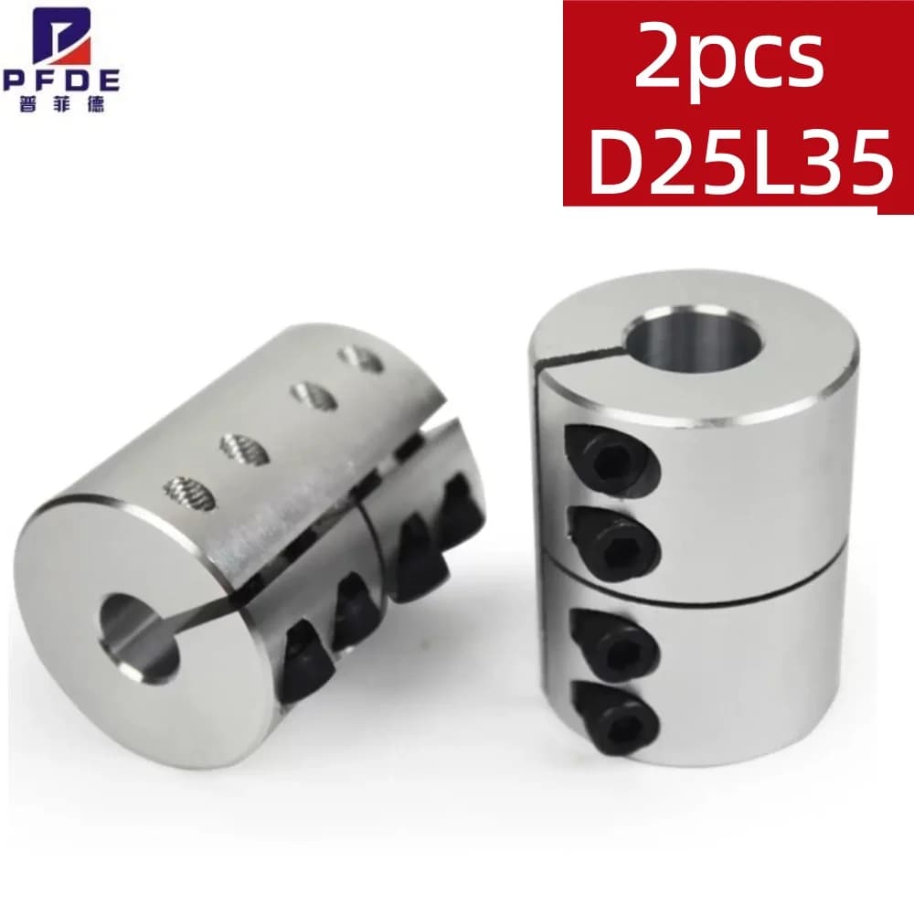 2 pz. D25L35 Accoppiatore rigido per albero a ricircolo di sfere T8 per stampante 3D, morsetto per motore passo-passo/servomotore, accoppiamento ad alta coppia per macchina per incisione