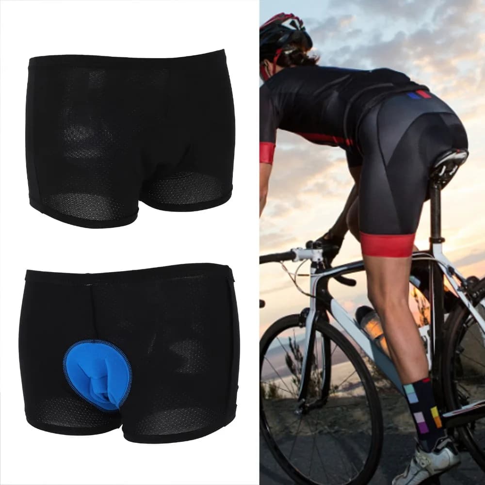 Pantaloncini da Ciclismo Imbottiti 3D per Uomo con Gel di Silice per Assorbimento degli Urti Leggeri e Comodi