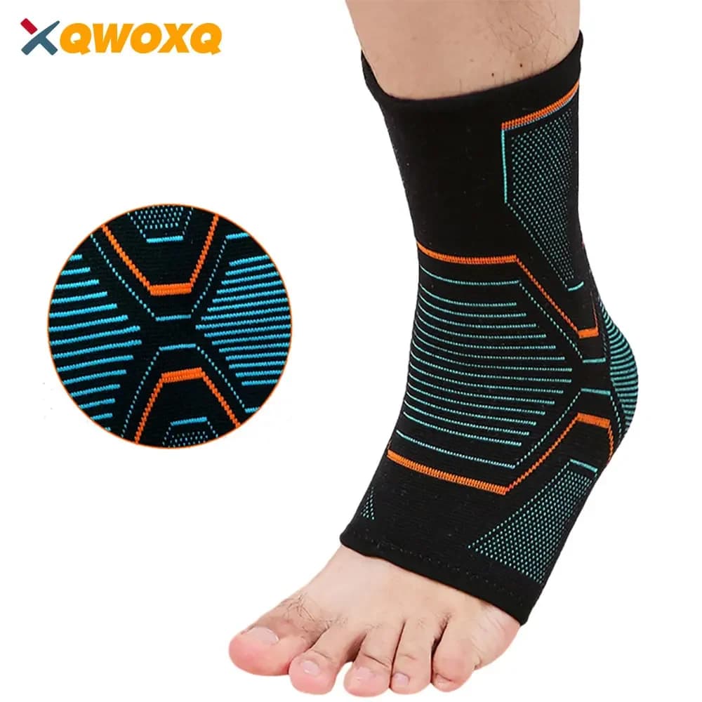 1 pezzo di tutore per caviglia sportivo, maniche di supporto a compressione, elastico e traspirante, per il recupero da infortuni, dolore articolare, calzini sportivi per piedi