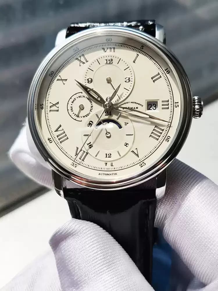 Berman Official Genuine Watch Men's Mechanical Watch Men's Automatic Waterproof New Brand Leather Men's Watch Tide Ten