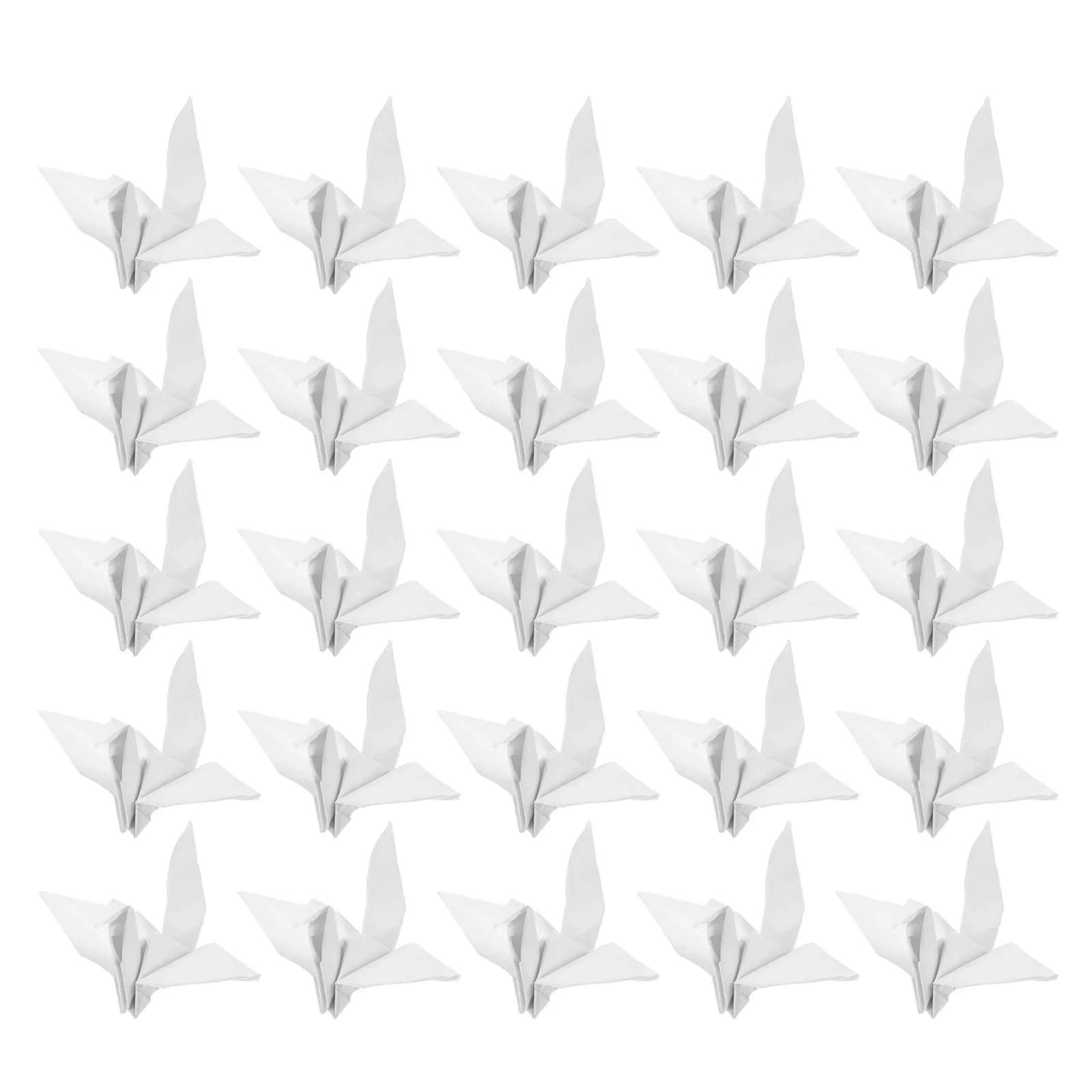 100Pcs Minimalist White Origami Cranes Handmade Folded Paper Crane Decoration DIY Craft Activity Parent Child Bonding Wedding