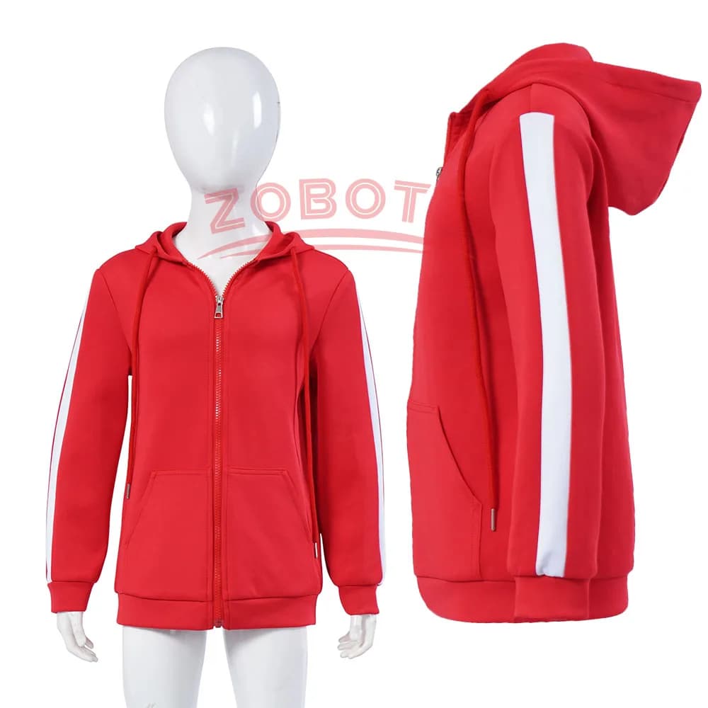 Costume Cosplay Anime Miguel, Giacca con Cappuccio Rossa di Miguel Rivera, Accessori per Costume di Halloween