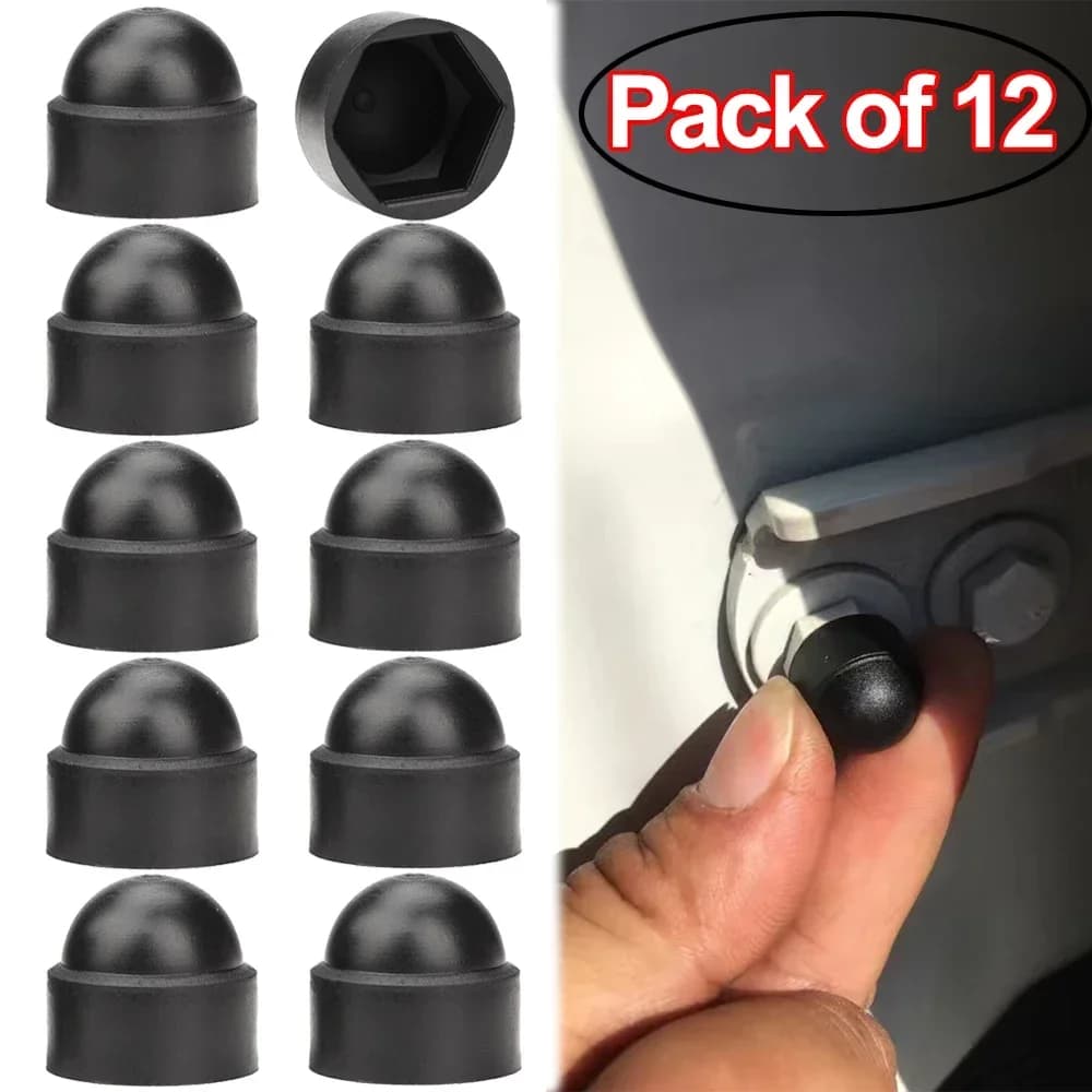 12 pcs M6 M8 M10 M12 screw protection cap bolt hexagonal nuts exposed plastic front door Deco for Toyota VW Skoda Kia