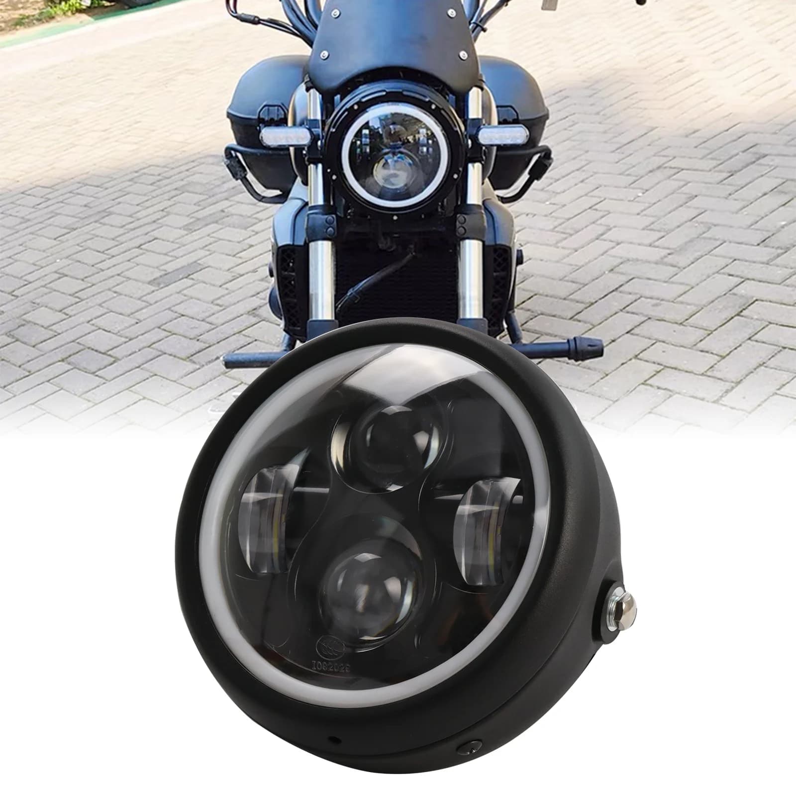 DC 12V 6.5" Inch LED Motorcycle Retro Headlight For Harley Cruisers Sportster Cafe Racers Honda Yamaha Suzuki Custom