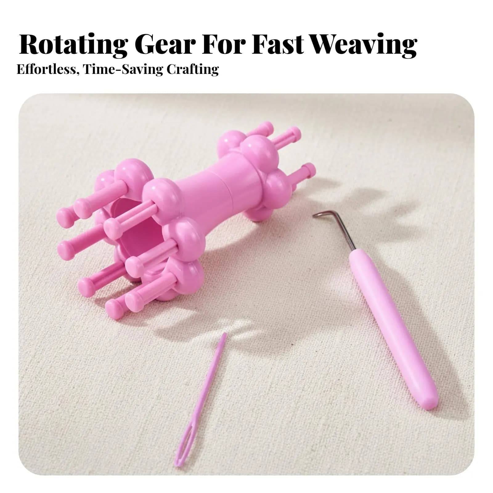 3 Pieces Bracelet Weaving Tool Includes Tool Double Headed Yarn Crafting Tool Spool Loom Lightweight Knitting Knitting Tool Gift
