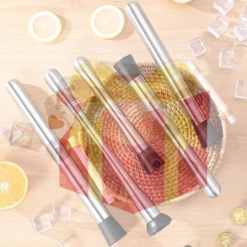 【HG】Stainless Steel Cocktail Muddler Shaker With Crushing Hammer DIY Drink Fruit Muddler Crushed Ice Barware Tool