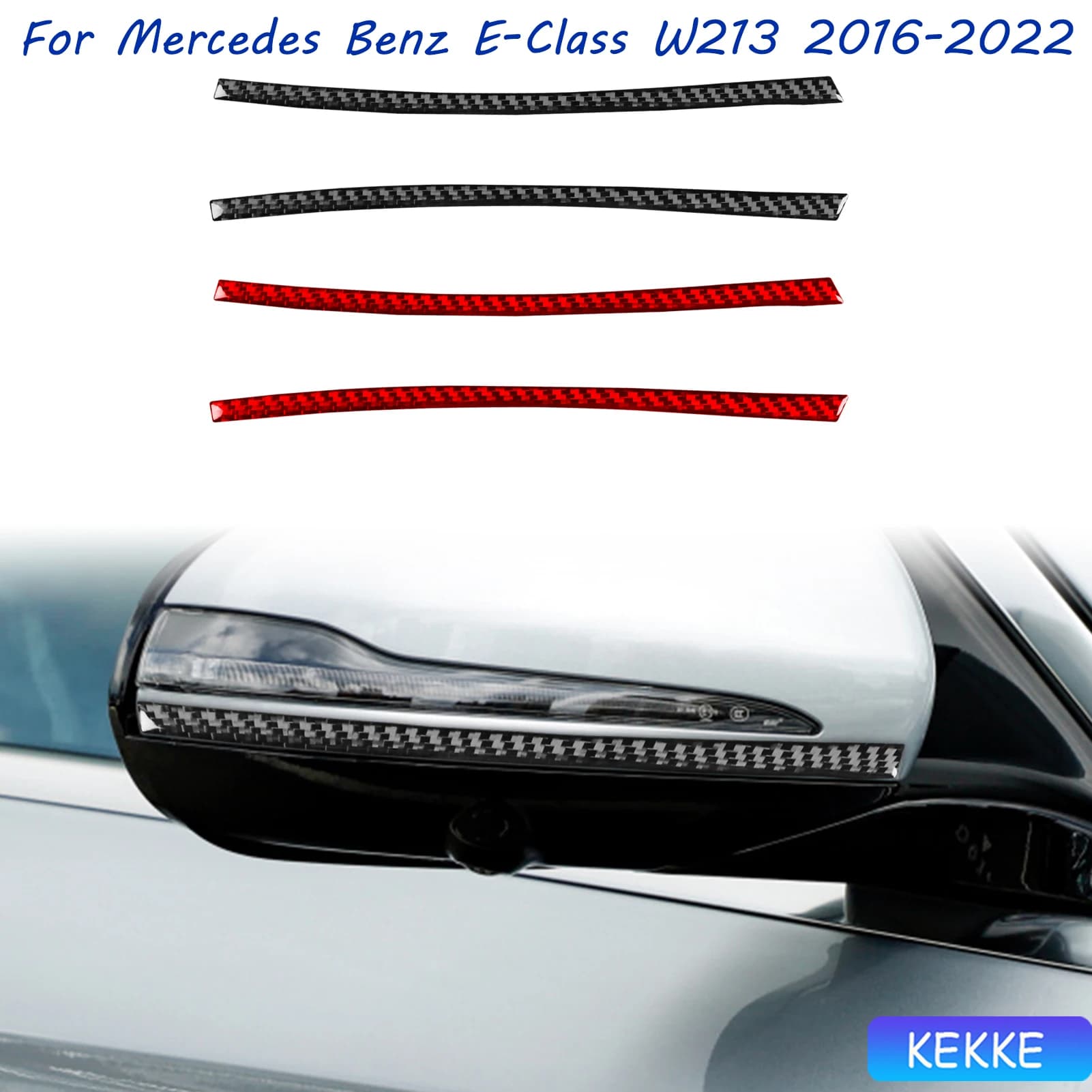 Per Mercedes Benz Classe E W213 2016-2022 Anti Scratch Specchietto retrovisore Trim Reale Adesivo In Fibra di Carbonio Accessori Per Interni Auto