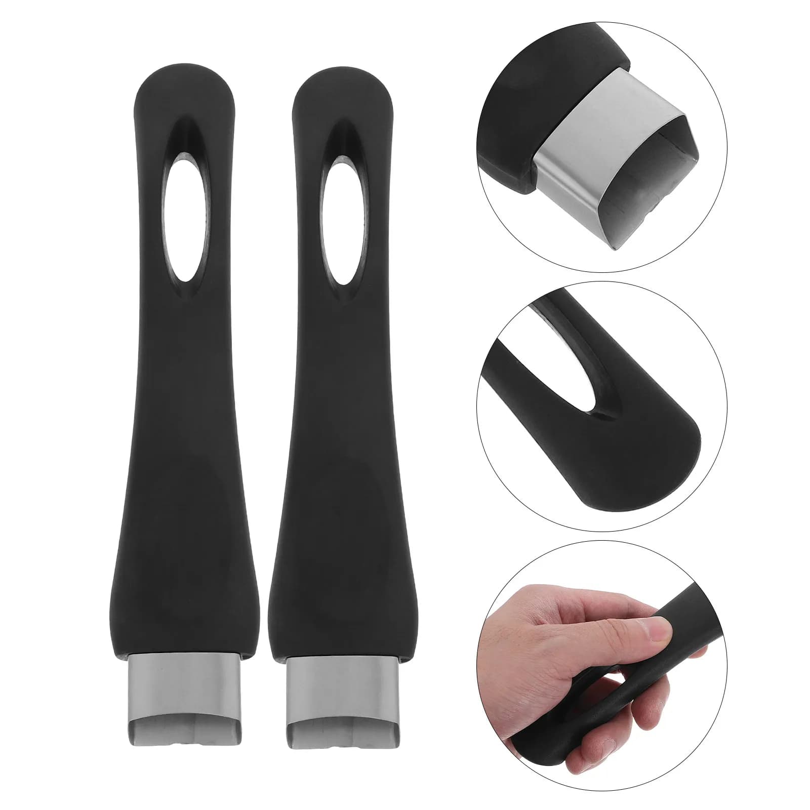 2Pcs Bakelite Pan Handle Replacement Universal Heat Resistant Cookware Handle Ergonomic Anti Burn Grip for Saucepan Frying Pan