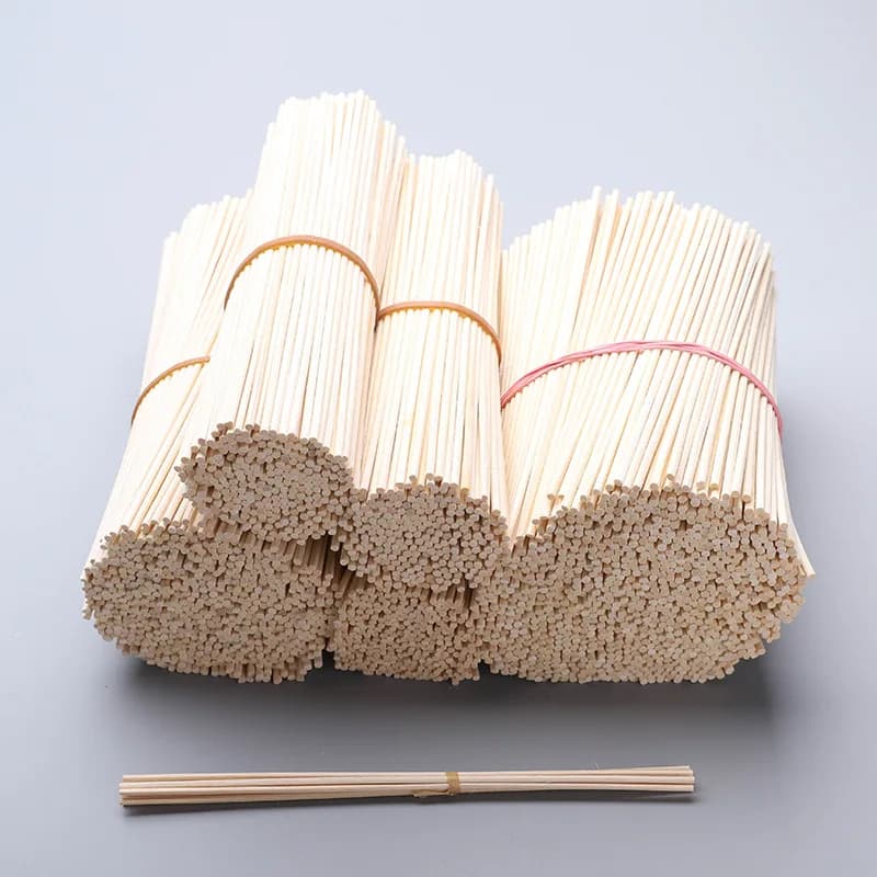 500 Pezzi Bastoncini in Rattan Indonesiano per Diffusore di Oli Essenziali, Diametro 5, 4, 3mm, Lunghezza 40, 30, 25, 20cm, per Decorazione Casa