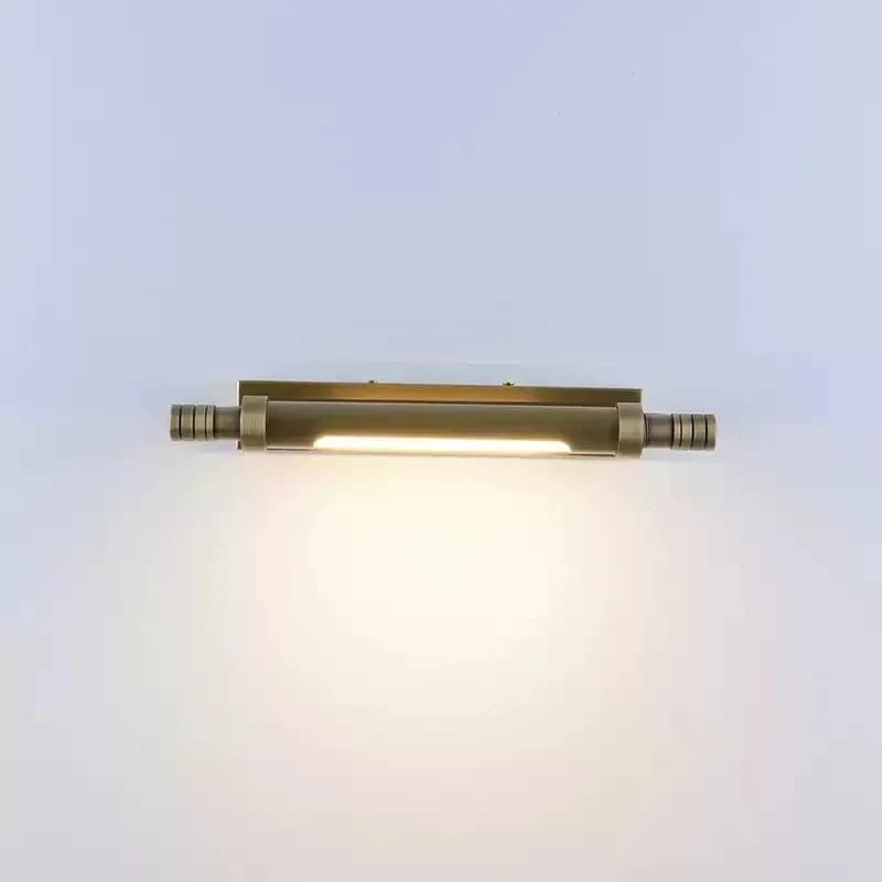 Matte Black Tubular LED Wall Lamp Linear Bathroom Vanity Light Minimalist Metal Wall Mount Mirror Light Hotel Apartment