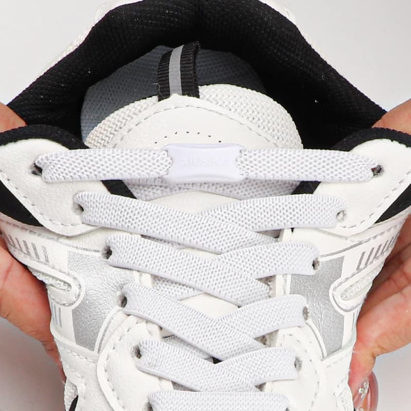 Lacci elastici per scarpe da ginnastica Lacci per scarpe senza cravatta Lacci piatti ampliati da 8 mm Elastici per lacci rapidi per bambini per adulti per lacci per scarpe