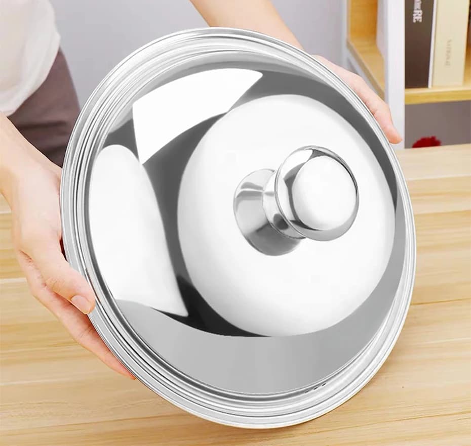 30/32/34/36 centimetri Coperchi per padelle Pentole in acciaio inossidabile Pentola Coperchio per padella Addensare Visibile Wok Coperchio per padella per uso domestico Parti di pentole