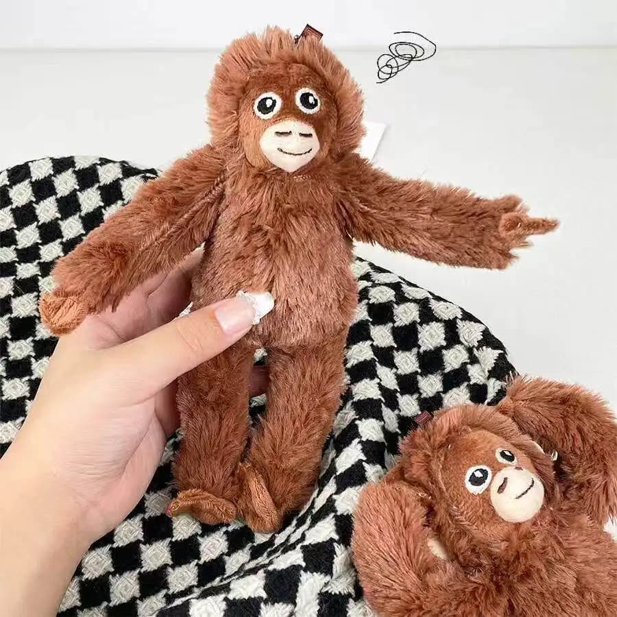 Ciondolo Scimmietta Carina da 20 cm, Bambola di Peluche Animale, Peluche da Appendere, Ciondolo per Borsa, Morbido Peluche Imbottito, Portachiavi per Zaino, Bambole di Peluche