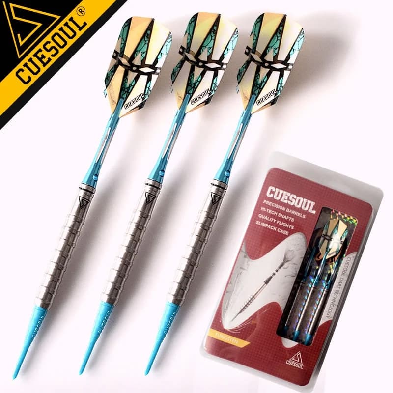 CUESOUL Set di freccette con punta morbida al 90% al tungsteno 18 grammi Freccette elettroniche professionali 3 pezzi