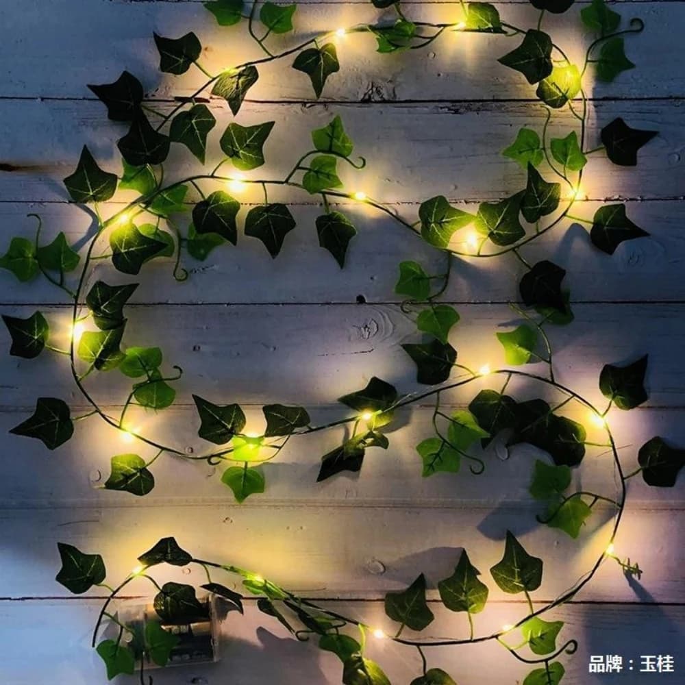 2m 5m 10m Geen Foglia LED String Fairy Light Foglie di eucalipto d'acero USB/alimentato a batteria DC 5V Decorazione della festa di Natale di nozze